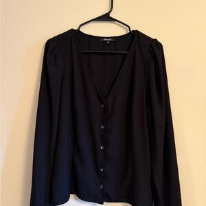 Madewell Black Button-Down Women's Shirt